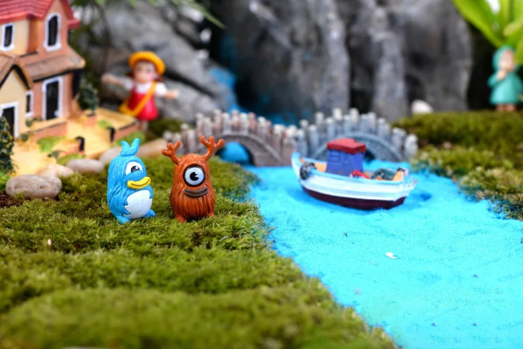 Дерево фигурка монстра декоративный волшебный сад мох орнамент миниатюрный