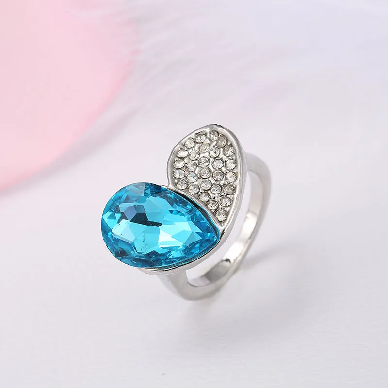 Горячая Распродажа ювелирный набор серебро австрийский хрусталь аксессуары