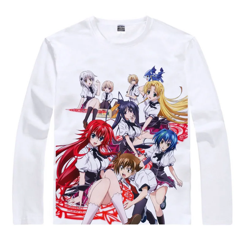 Style 16 Coolprint аниме рубашка школа DXD BorN футболки мульти-стиль длинный рукав Xenovia Quarta Akeno Himejima Косплей Motivs рубашки - Цвет: Style 16