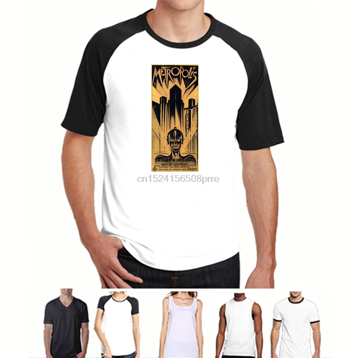 Футуристический 20 s плакат для большого бесшумного фильма Metropolis напечатанный на