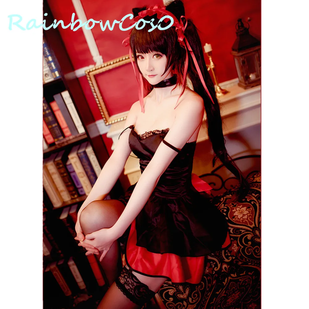 

Костюм для косплея RainbowCos0, косплей, свидание, токисаки Куруми, кошмар, кошка, платье, Униформа, аниме, Хэллоуин