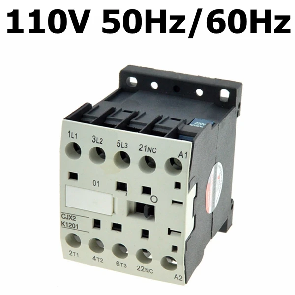 110VAC 3-фазный 12A Номинальный Curent 3 P 3-полюсный 1NC AC контактор реле Ui 660 V 24 V 110 V 220 V 380 V Катушка вольт контакторы 35 m DIN Rail Ith 20A - Цвет: 110VAC
