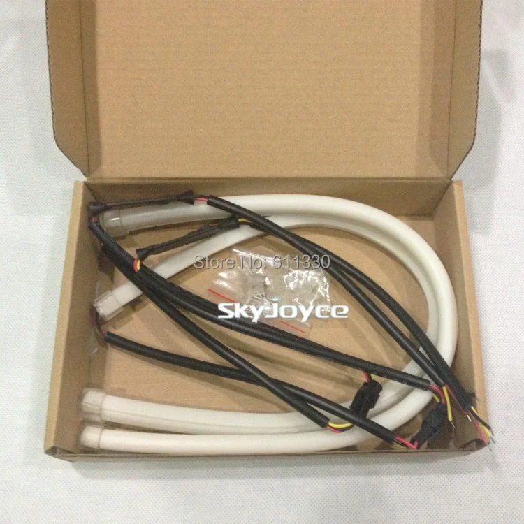 10X60 см DRL гибкий светодиодный Ангел глаз Габаритные огни автомобиля