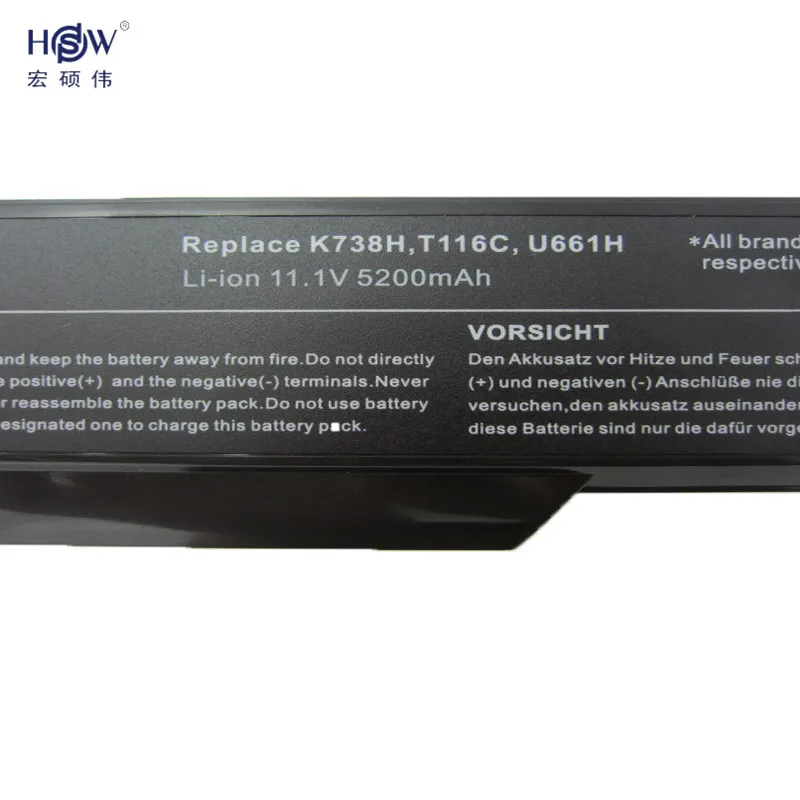 HSW 5200 мАч 6 ячеек ноутбук Батарея для dell Vostro 1310 N950C 1320 1510 N956C N958C T112C 1520 1521 T114C T116C U661H 2510