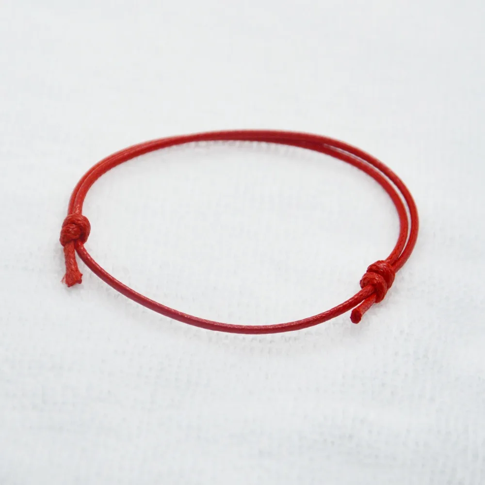 Новый простой браслет Lucky Red Black для мужчин и женщин восковая веревка влюбленных