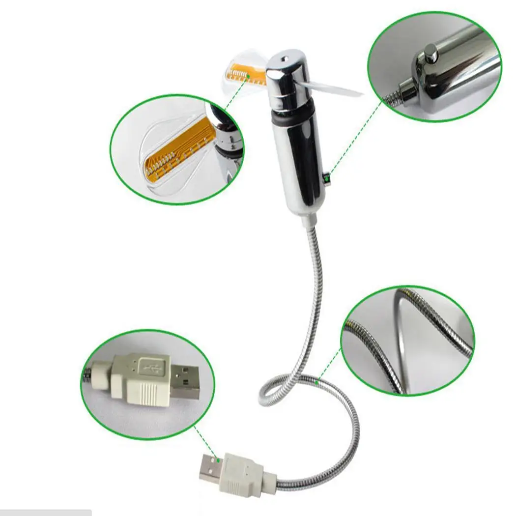 Регулируемый Ручной мини USB вентилятор Портативные гаджеты гибкие светодиодные