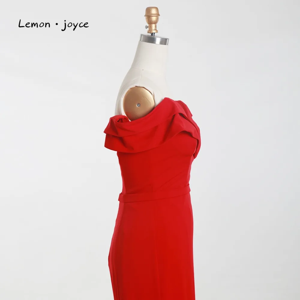 Женское вечернее платье Lemonjoyce Красное длинное с открытыми плечами большие