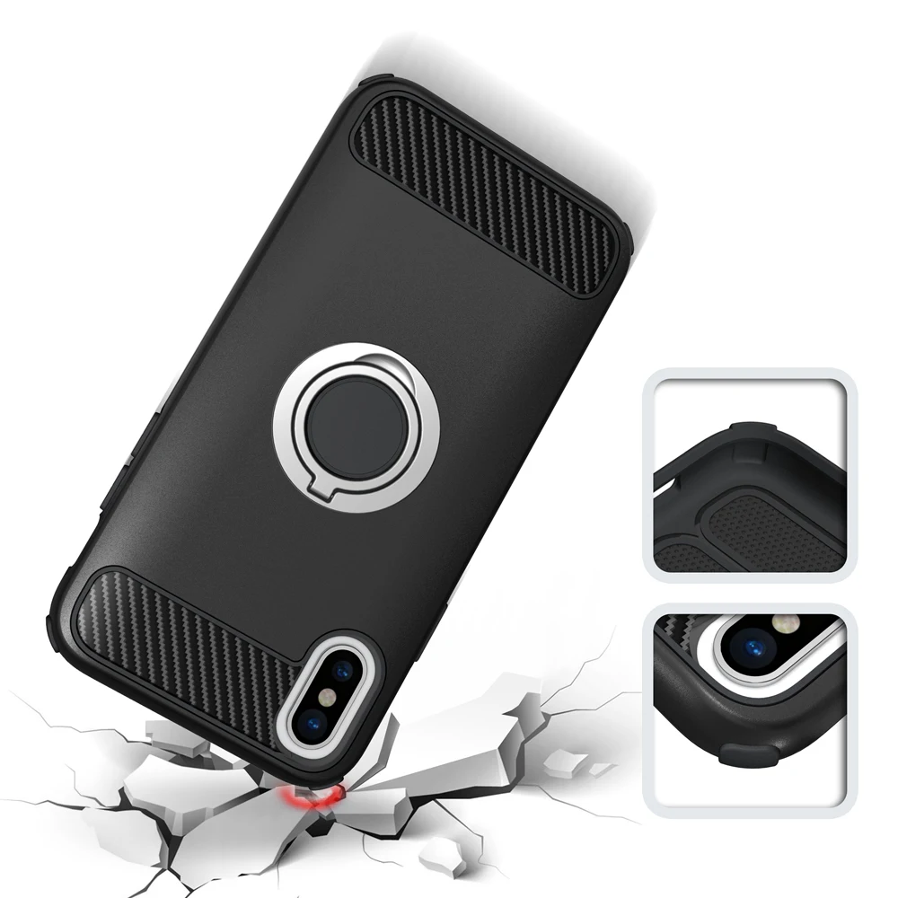 Magnetic Ring Holder Armor Case For iPhone XS Max X 10 XR 8 7 6 6S Plus 8plus 7plus XSMax iPhone8 iPhone7 Shockproof Hard Cover |