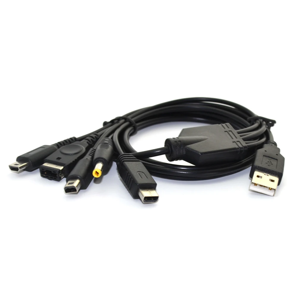 Высокое качество 5в1 USB игра зарядное устройство провода шнуры для psp/wii U геймпад/GBA SP/NDSL/3DS