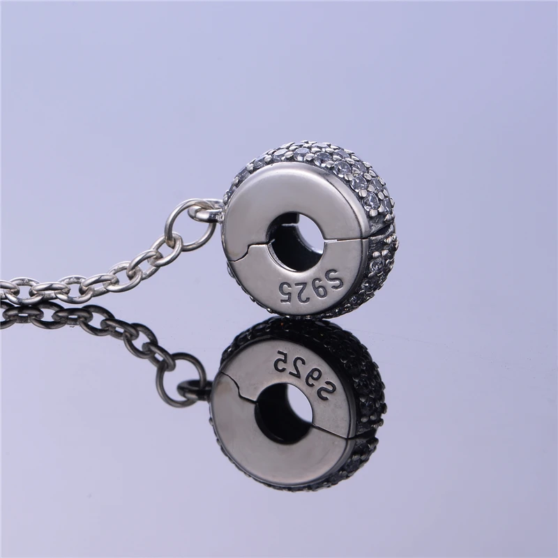 925 серебро безопасносные браслеты с подвесками украшением в виде кристаллов