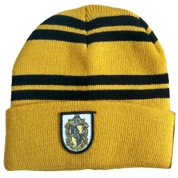 Цвет: желтый Гриффиндор/Слизерин/Hufflepuff/Ravenclaw кепка со значком костюмы для косплея аксессуары Хэллоуин Рождественские подарки - Цвет: Цвет: желтый