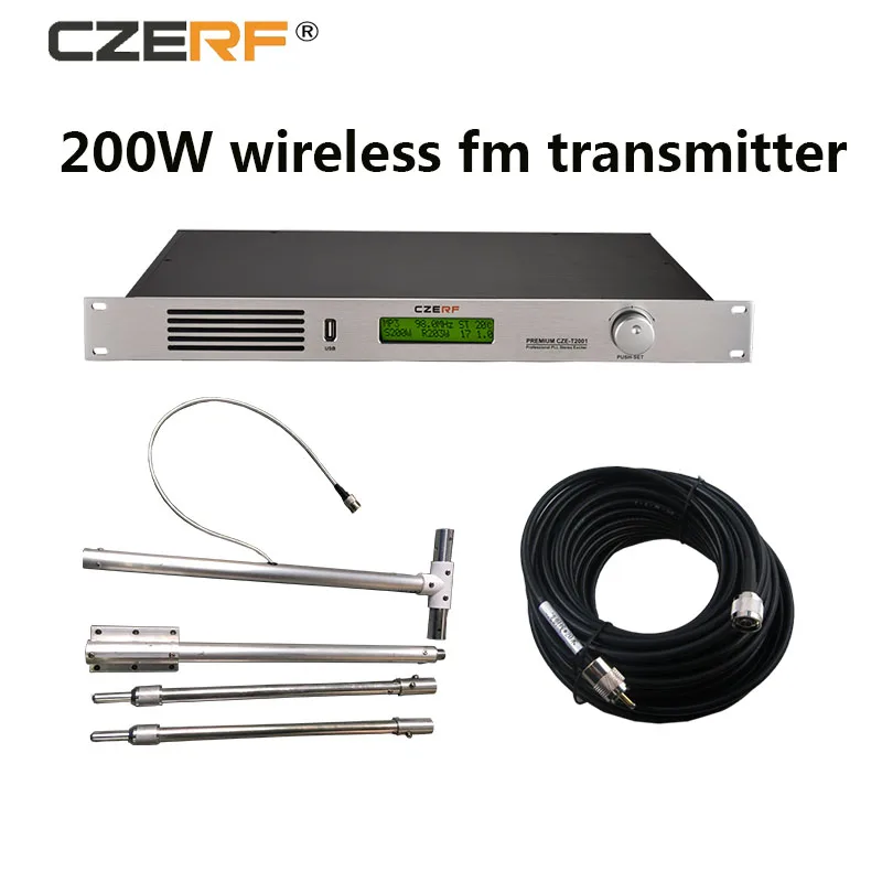 

CZE-T2001 200W Профессиональная Радиостанция FM широкодиапазонный FM-трансмиттер