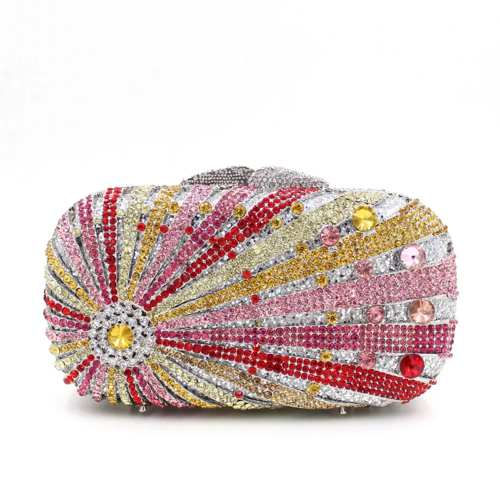 Модные Бисерная сумочка для женский черный и розовый клатч DIY ручной вышивки