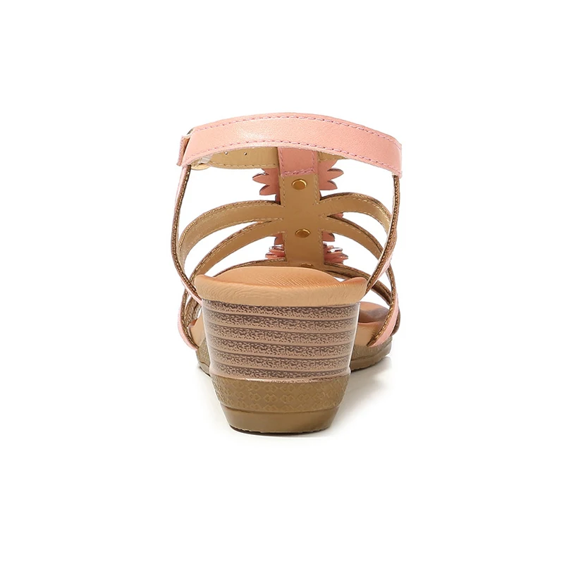 

CEYANEAO Summer Shoes Woman Sandals2019Women Fashion Design Flower Ankle Strap Wedges Sandals High Heel Gladiator SandaliasE2104