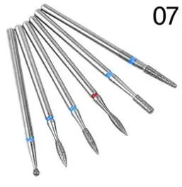 Темный хаки 6pcs/set Diamond Nail Drill Milling Cutter Bits Rotary Burr Electric For Manicure Machine Cuticle Nail Art Remover Tools - Цвет: Темный хаки