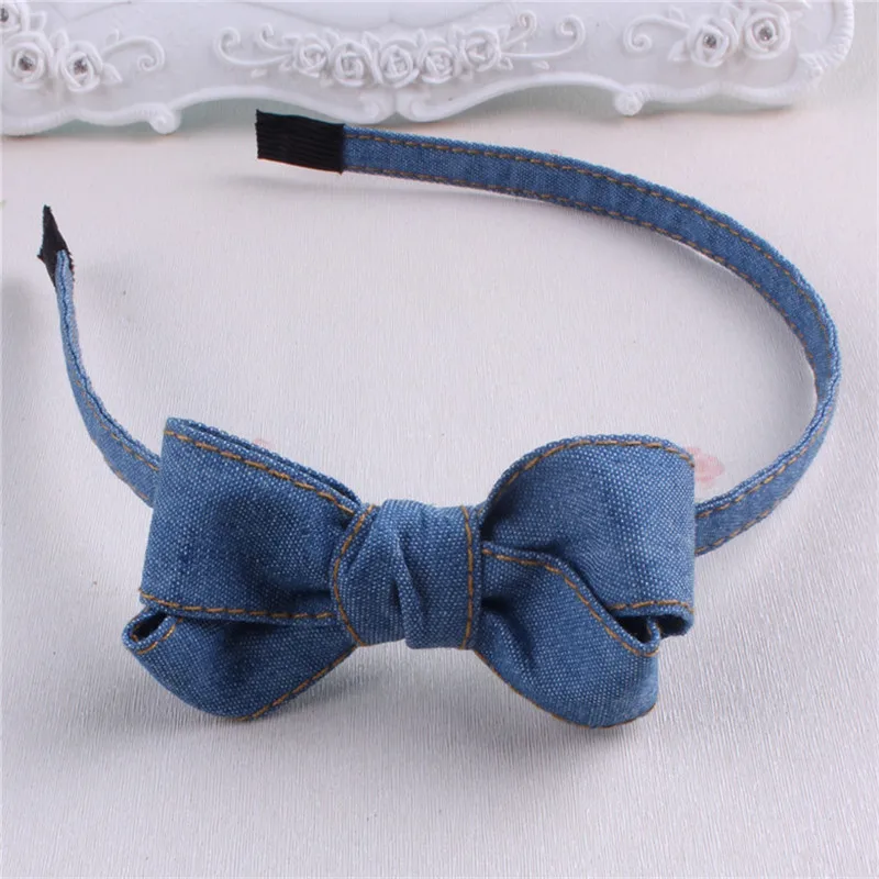 Оптовая продажа Высококачественная джинсовая повязка для волос аксессуар
