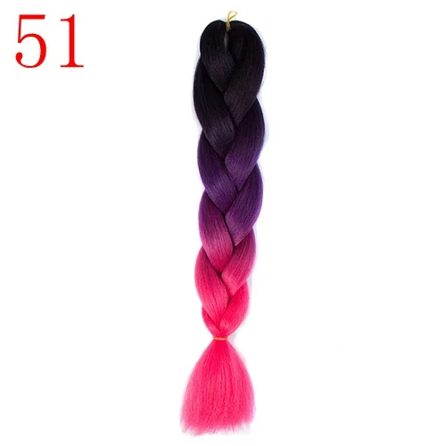 MERISIHAIR, 24 дюйма, Омбре, косички, синтетические волосы на крючках, для наращивания, огромные косички, прически, синий, серый, красный - Цвет: #118