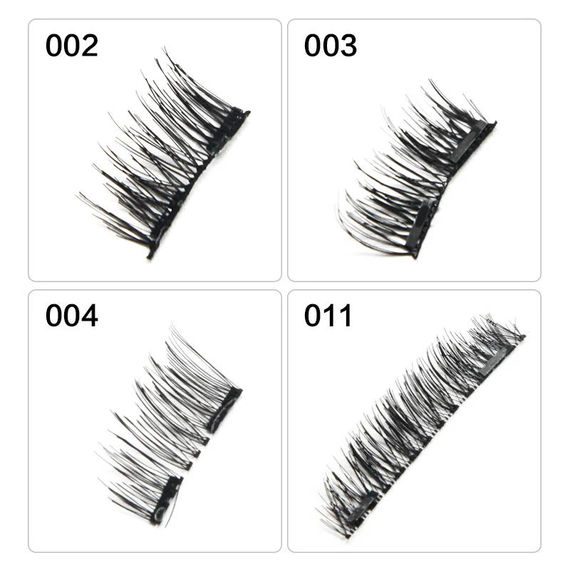 Поддельные ресницы Марка Макияж 3d норки Магнитная с 2 магнит природных Накладные