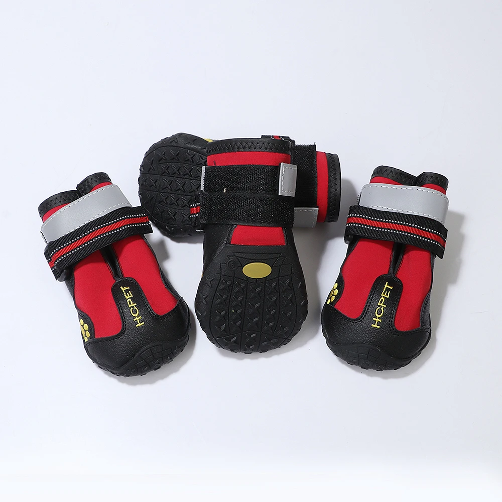 New Reflective Waterproof Dog Pet Shoes Rubber Boot Outdoor Sport Rain Snow Boots For Pug Small Medium Large Dogs | Дом и сад