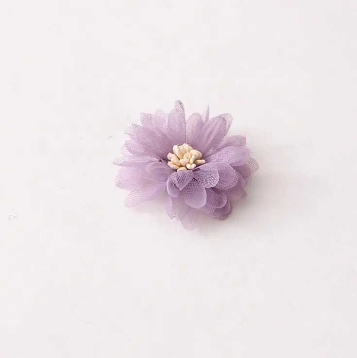 5 шт./лот цветы из сетчатой ткани для DIY аксессуары волос Одежда девочек головные