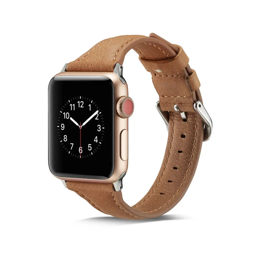 Новая мягкая натуральная кожа наручных часов iWatch, ремешок сменный ремешок браслет с металлической застежкой для Apple Watch Series 5/4/3/2/1 38 мм 40 мм 42 44 мм