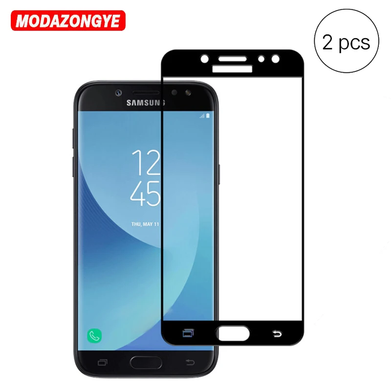 2 шт. для Samsung Galaxy J7 2017 защитная пленка полное покрытие закаленное стекло J730F J730