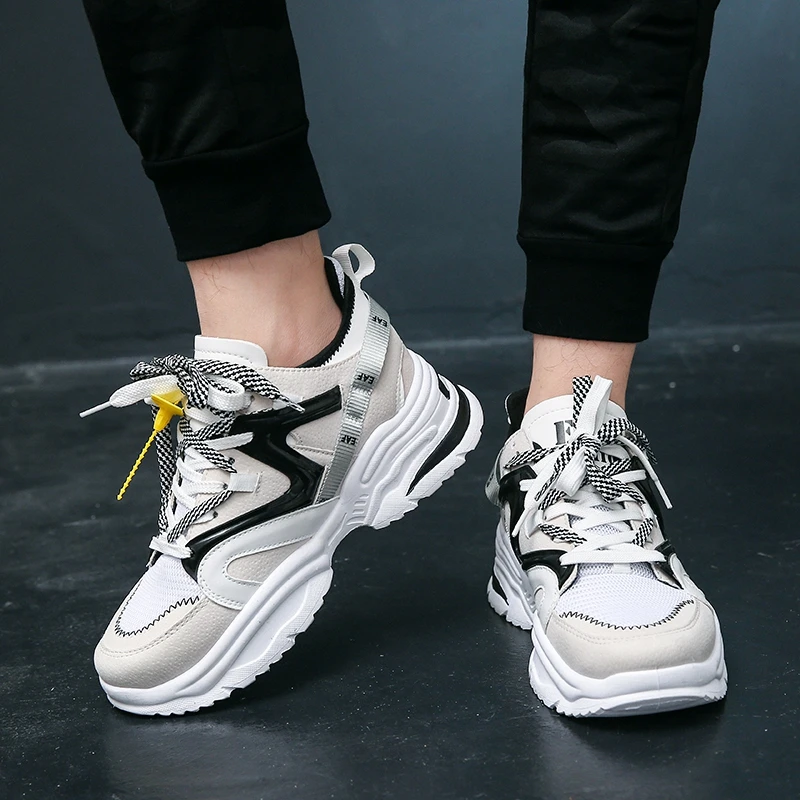 Casual Shoes Men Breathable Sneakers high quality adults Masculino New Trend Fashion Cheap Lace Up Color matching Zapatilla | Обувь