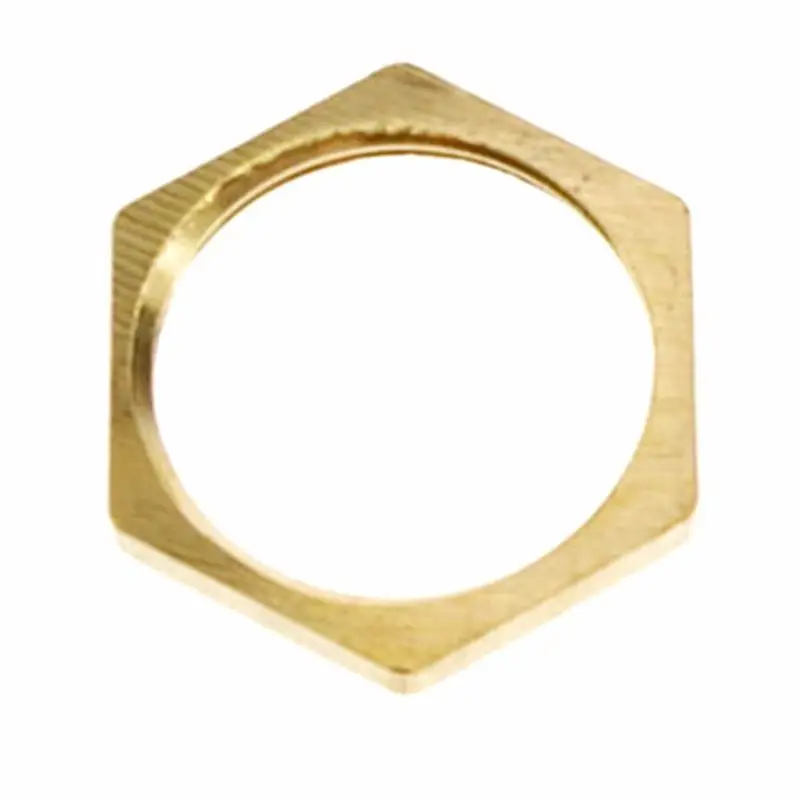 10pcs 1/8&quot 1/4&quot 3/8&quot 1/2&quot 3/4&quot 1&quot BSPP M10x1 M12x1 M12x1.25 M14x1 M14x1.5 M16x1 M20x1.5 Female Brass Hex Lock Nuts |