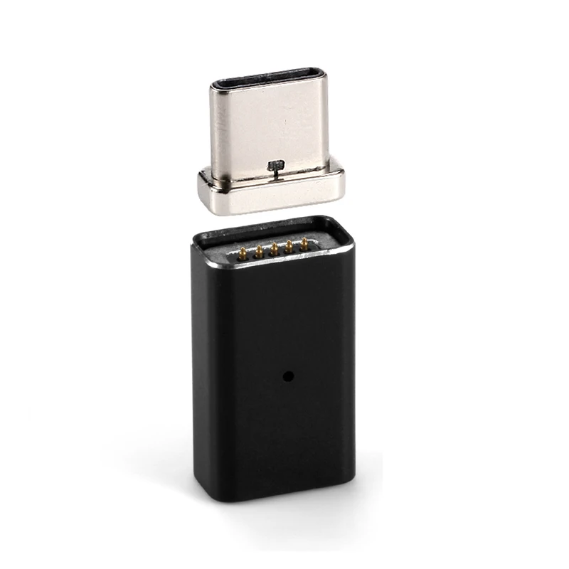 Магнитный адаптер Micro USB Женский Тип C Мужской зарядное устройство для SAMSUNG S10+ S9 S8 Note 8 Xiaomi Mi9 Mi8 для huawei OnePlus 7 6T 5T - Цвет: Черный