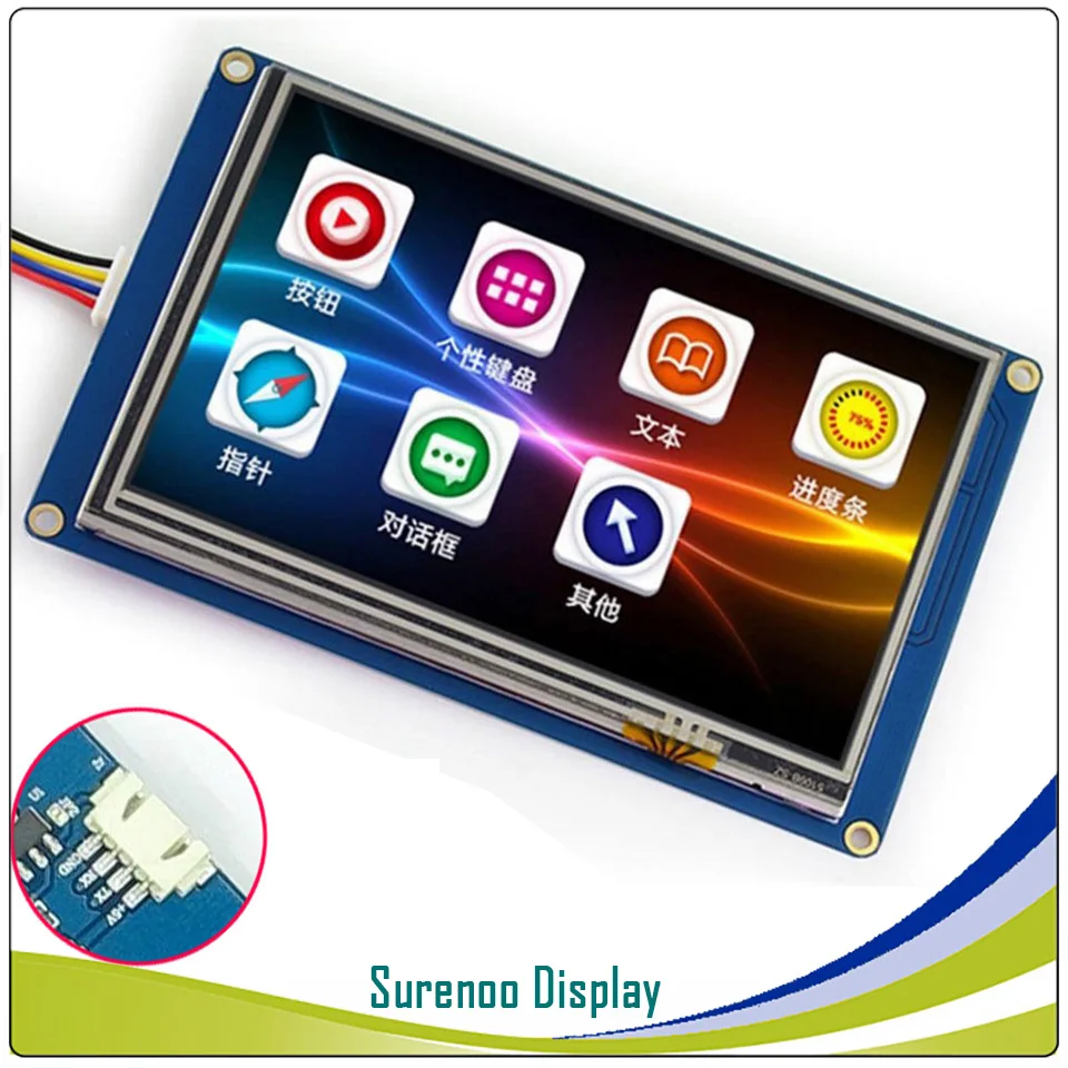 5," NX8048T050 Nextion Basic HMI Smart USART UART серийный резистивный сенсорный TFT ЖК-модуль панель дисплея для Arduino RaspBerry Pi