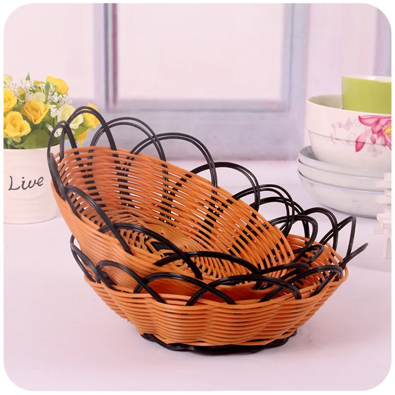 Плетеная стойка для магазинов/фруктов/овощей настольная декоративная корзина