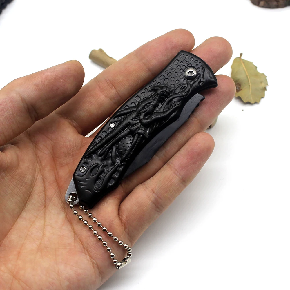 Мини Многофункциональный складной нож Портативный брелок для ключей Кемпинг