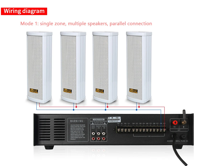 Oupushi LD-1220 PA Системы открытый погодостойкий Колонка Динамик 20 Вт, 30 Вт, 40 Вт, 60 ВАТТ пассивный Водонепроницаемый стены Рог Динамик 100V