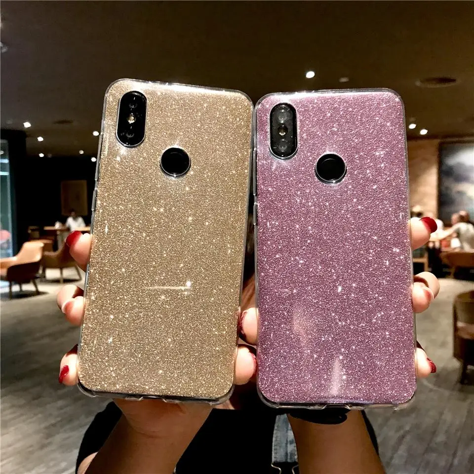 Блеск силиконовый чехол для XiaoMi 9 SE 8 Lite A2 A1 играть Обложка мягкая обложка RedMi Go S2