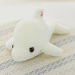 White dolphin 15 видов светящиеся мягкие животные кукла Дети ночь свет плюшевая игрушка с подсветкой плюшевый мишка Лежащая собака сидящий медведь Дельфин - Цвет: White dolphin