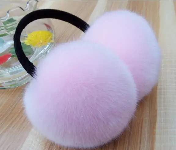 Милые мягкие наушники из кроличьего меха меховые искусственного Рекс зимние