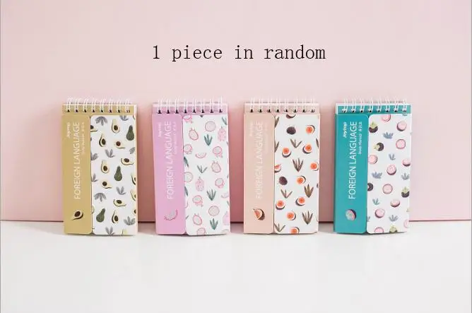 A 1 Piece in random 80 листов японский карман Kawaii Мультфильм студентов словарь блокнот английские слова карты Дети Исследование Memo Примечания руководство книга - Цвет: A 1 Piece in random