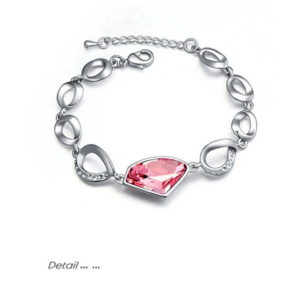 bracelet Австрийские кристаллы мечта танцоров Ангел балетная девушка кулон посеребренный комплект ювелирных изделий для подружки невесты - Окраска металла: bracelet