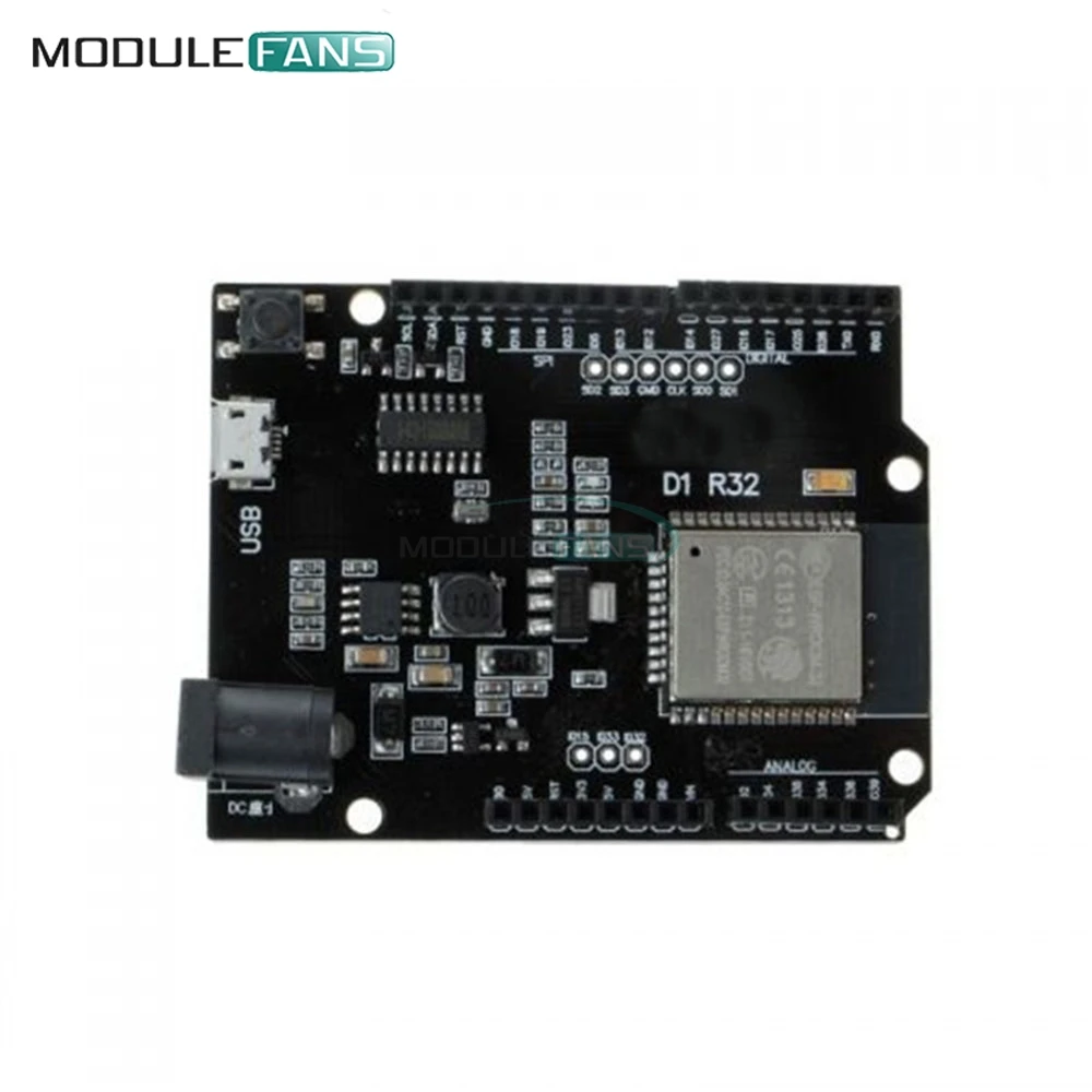 Макетная плата CH340 WeMos D1 R32 Mini ESP32 WIFI Bluetooth для Arduino UNO R3 с адаптером Type B/Micro