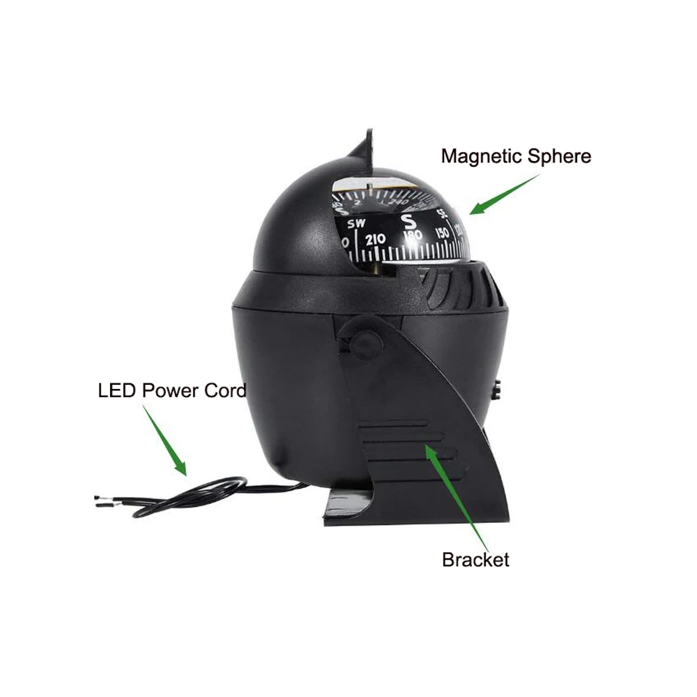 Светодиодный светильник морской поворотный компас цифровой Магнитная сфера