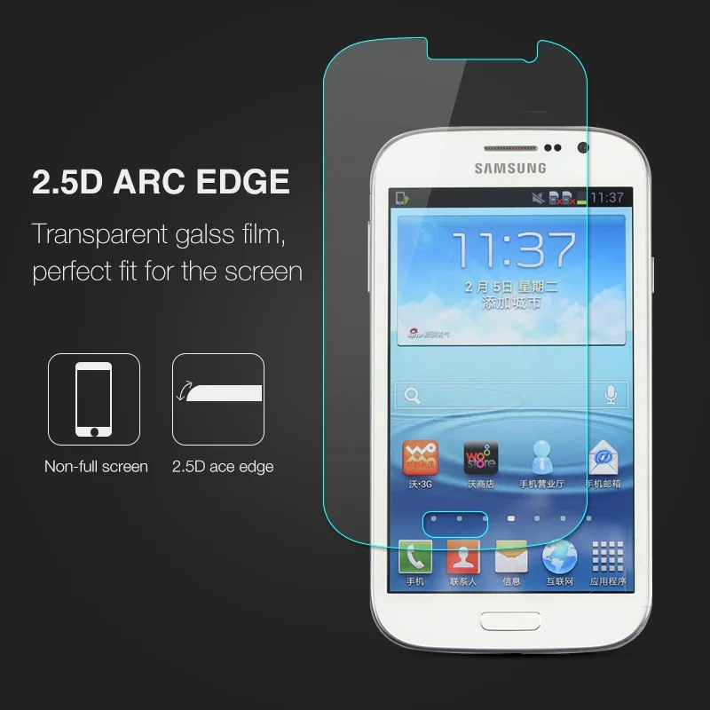 Никотд закаленное стекло для samsung Galaxy i9082 i9060 9H 2.5D Защитная пленка экрана Grand Neo