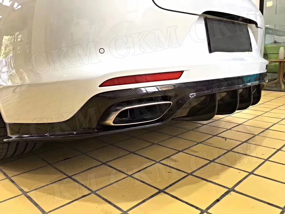 Carbon Fiber Rear Lip Diffuser Fits For Porsche Panamera 971 FRP Bumper Guard