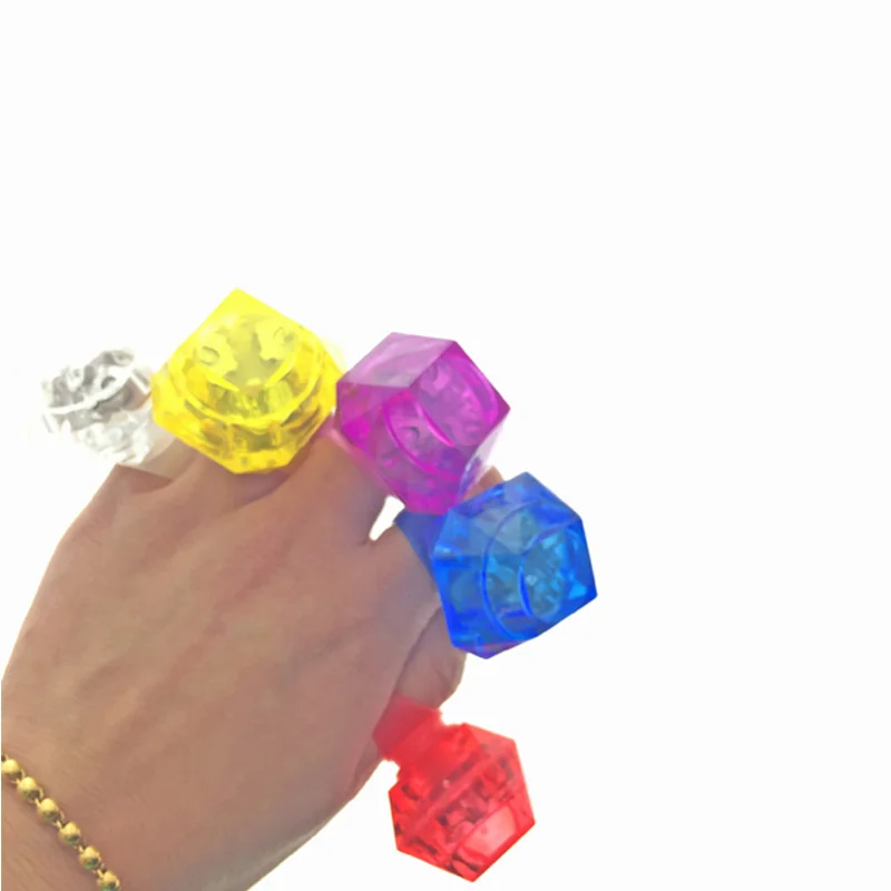 12 шт./лот светящееся кольцо на палец LED игрушки Пластиковые светящиеся