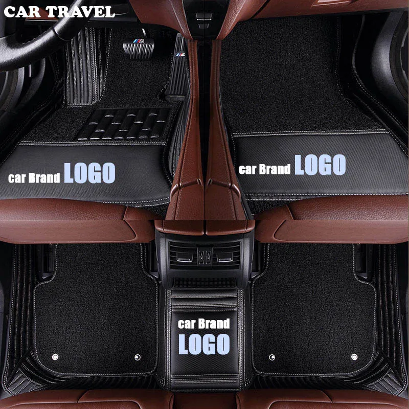 Double layer Автомобильные коврики для путешествий с логотипом Volkswagen vw up CC passat b5 b6 b7 b8 polo golf 4 5 6 tiguan jetta touran touareg в автомобильном стиле - Название цвета: Double layer