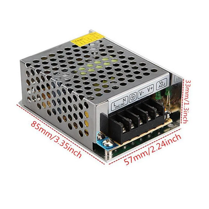 Новое поступление DC 12V 2A 24 Вт Стабилизированный импульсный Питание Переключатель Драйвер Напряжение трансформатор для Светодиодные ленты светильник Дисплей 220V
