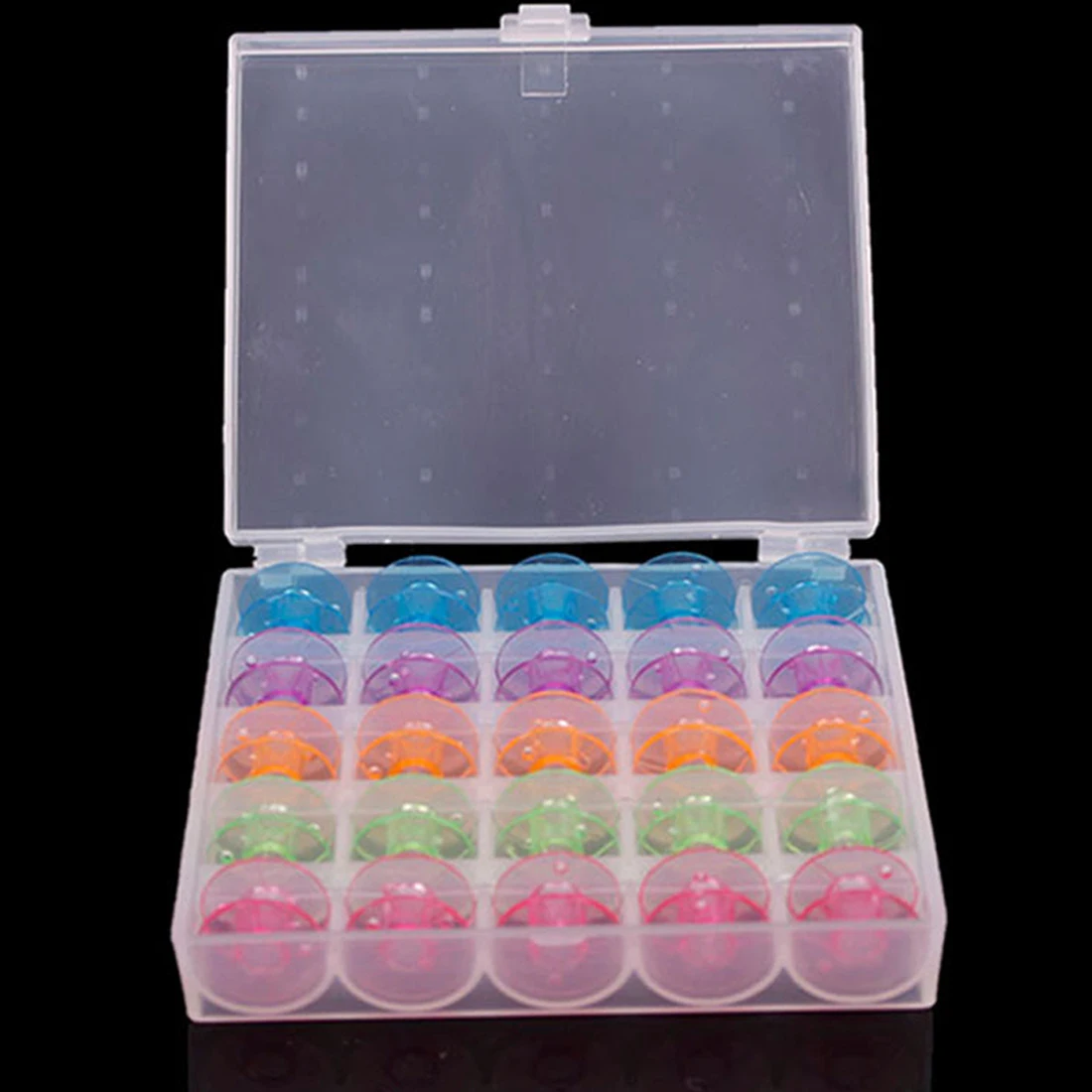 Горячая продажа Красочные 25 сетки прозрачный ящик для хранения с шт пустые