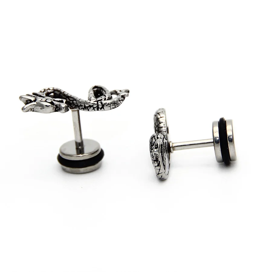 Серьги-гвоздики из нержавеющей стали для пирсинга козелка уха дракона 2 шт. |