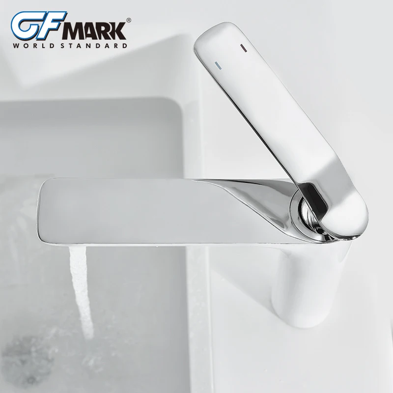 GFmark современный стиль смеситель кран 3 вида цветов белый черный хромированные