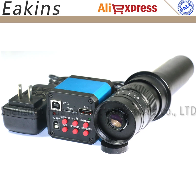 21MP HDMI HD USB цифровой промышленный видеомикроскоп набор камер + большая подставка
