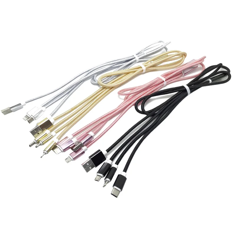 Кабель для быстрой зарядки Go2linK 3 в 1 Type C Micro Port USB оригинальный кабель